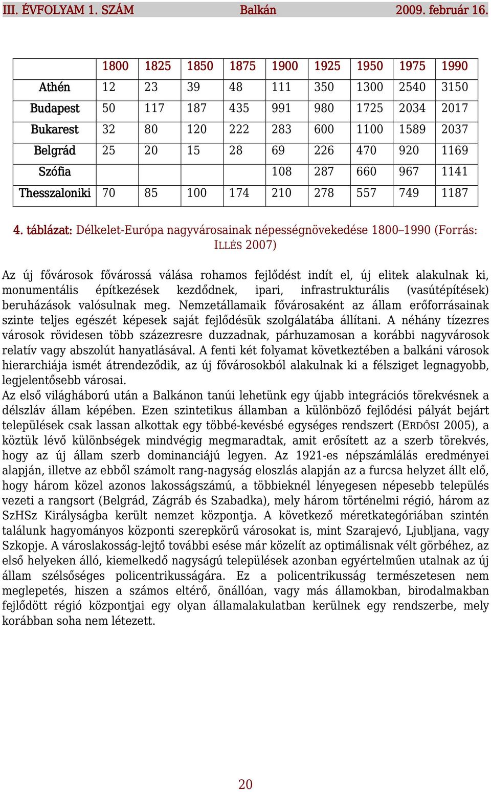 69 226 470 920 1169 Szófia 108 287 660 967 1141 Thesszaloniki 70 85 100 174 210 278 557 749 1187 4.