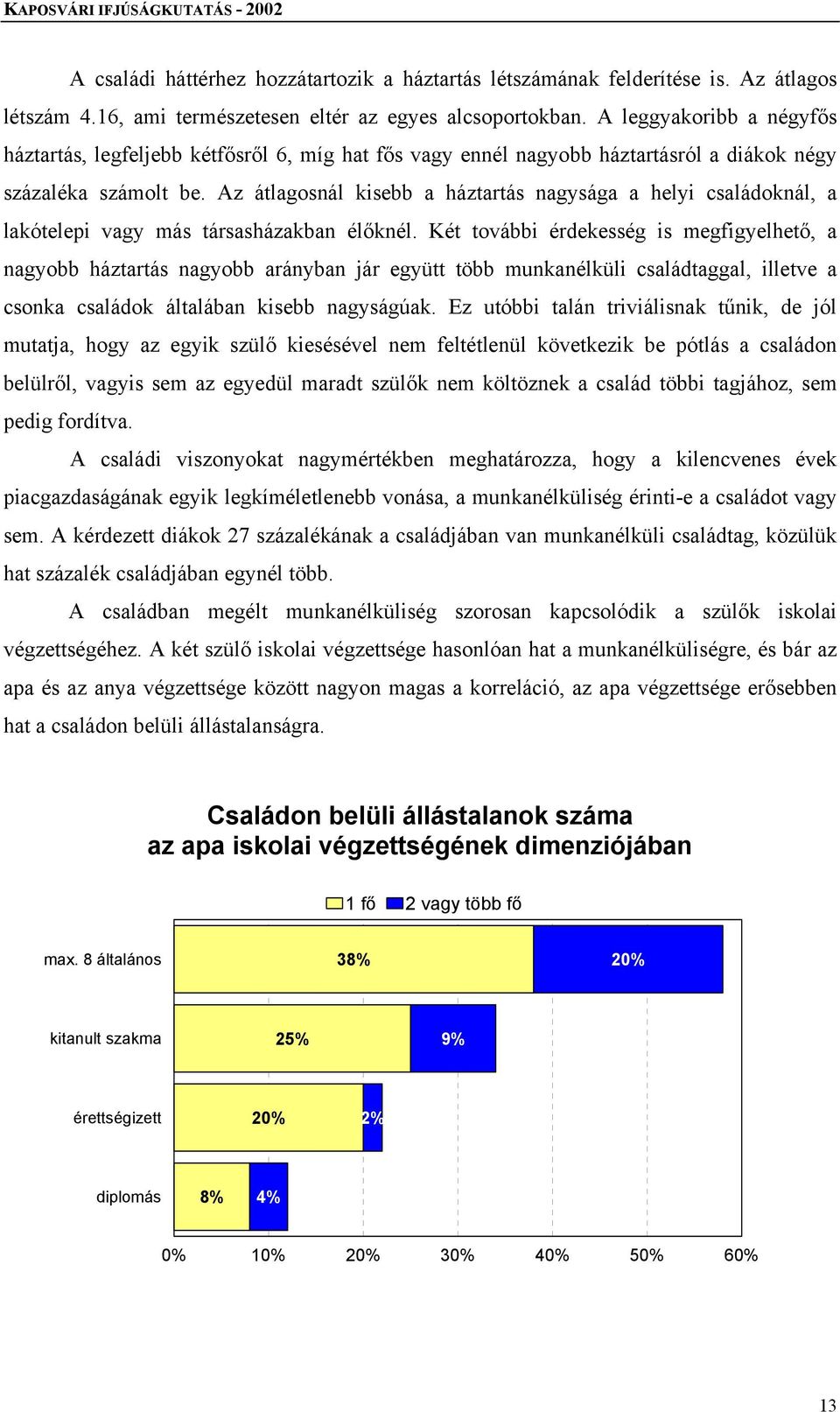 Az átlagosnál kisebb a háztartás nagysága a helyi családoknál, a lakótelepi vagy más társasházakban élőknél.