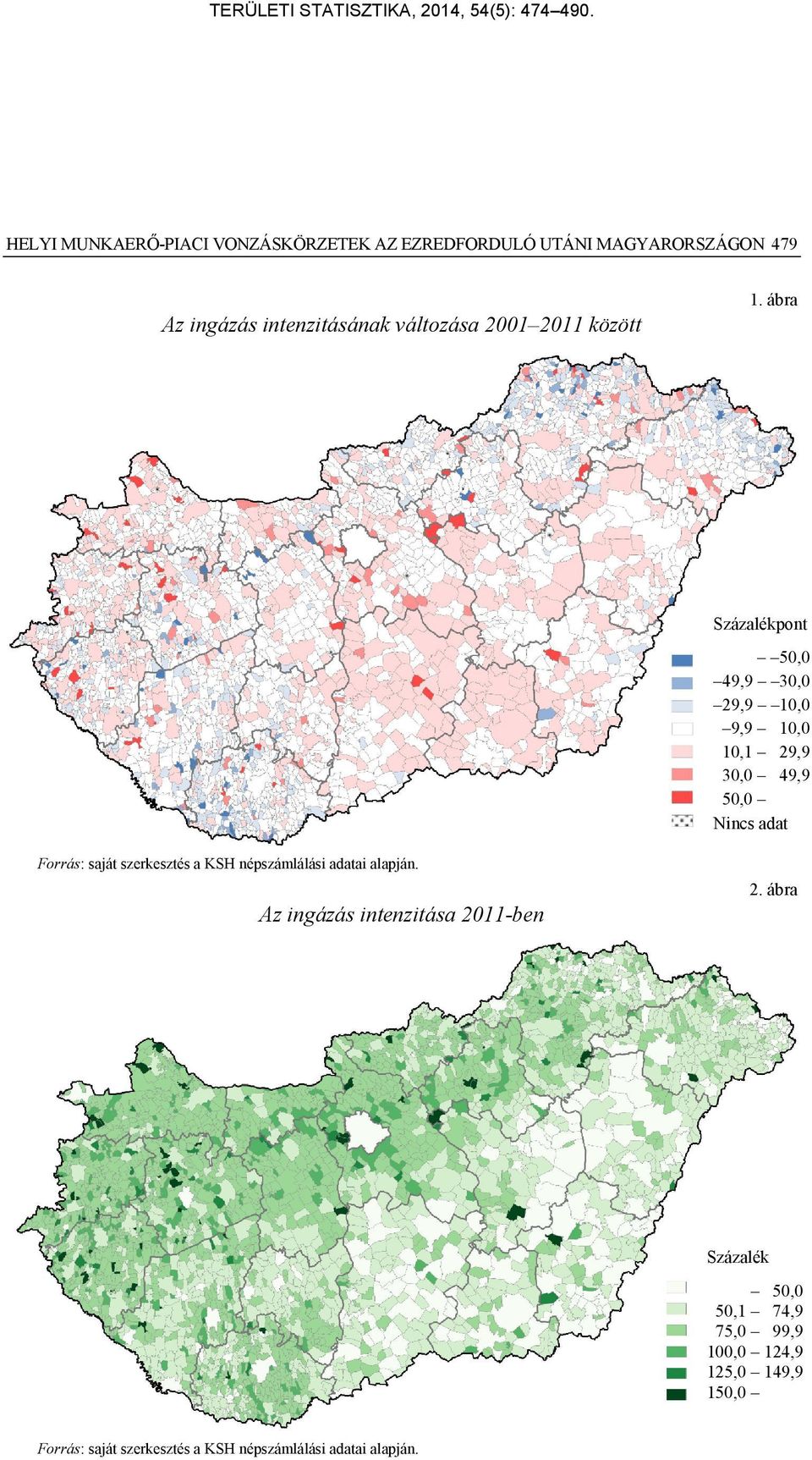 49,9 50,0 Nincs adat Forrás: saját szerkesztés a KSH népszámlálási adatai alapján. 2.