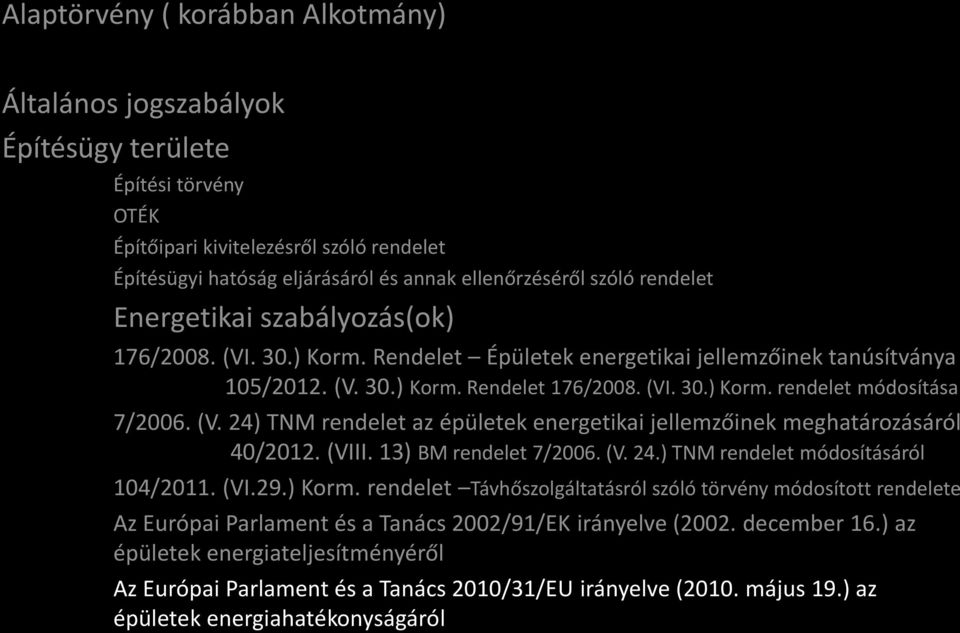 (VIII. 13) BM rendelet 7/2006. (V. 24.) TNM rendelet módosításáról 104/2011. (VI.29.) Korm.