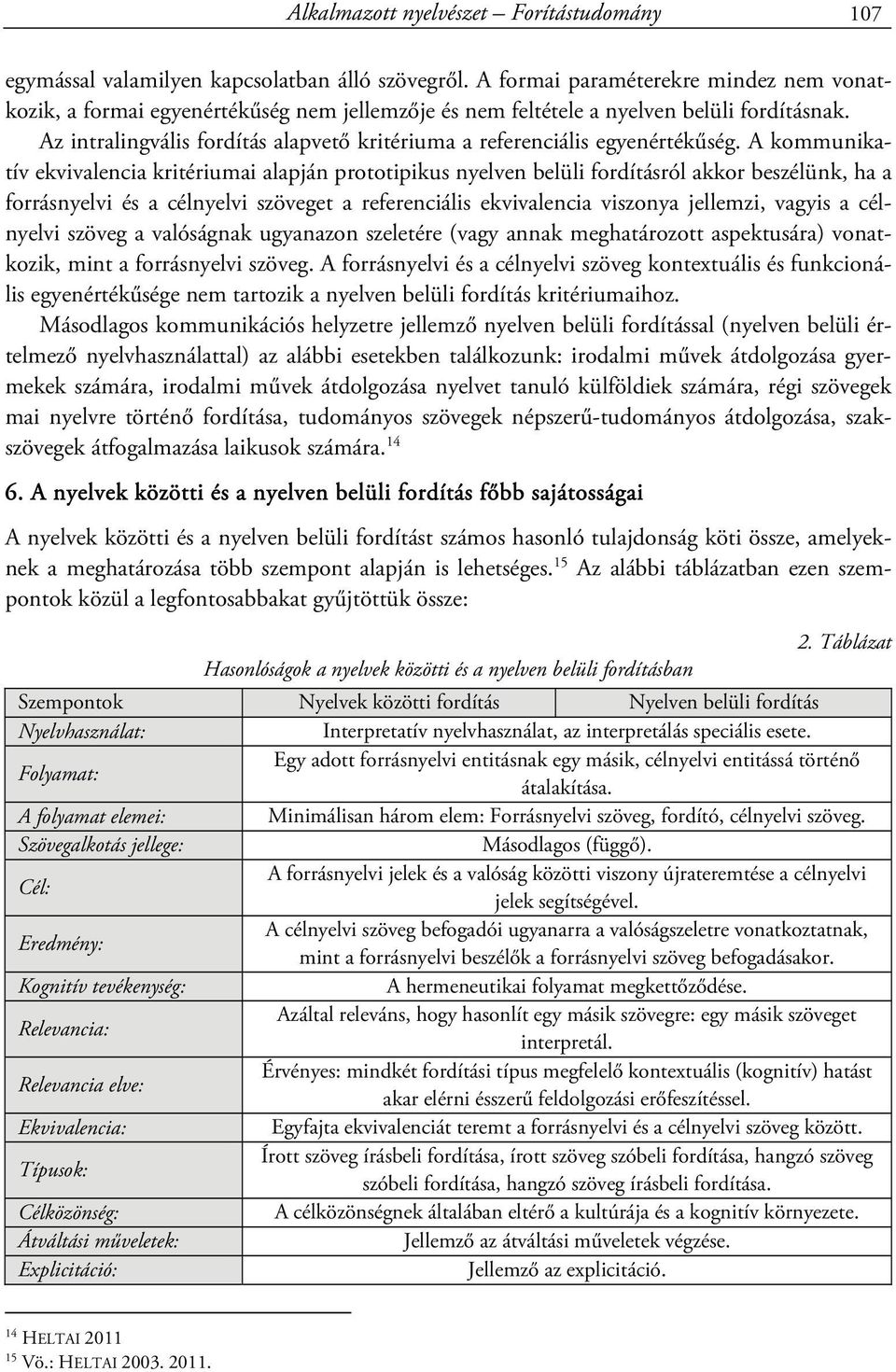Az intralingvális fordítás alapvető kritériuma a referenciális egyenértékűség.