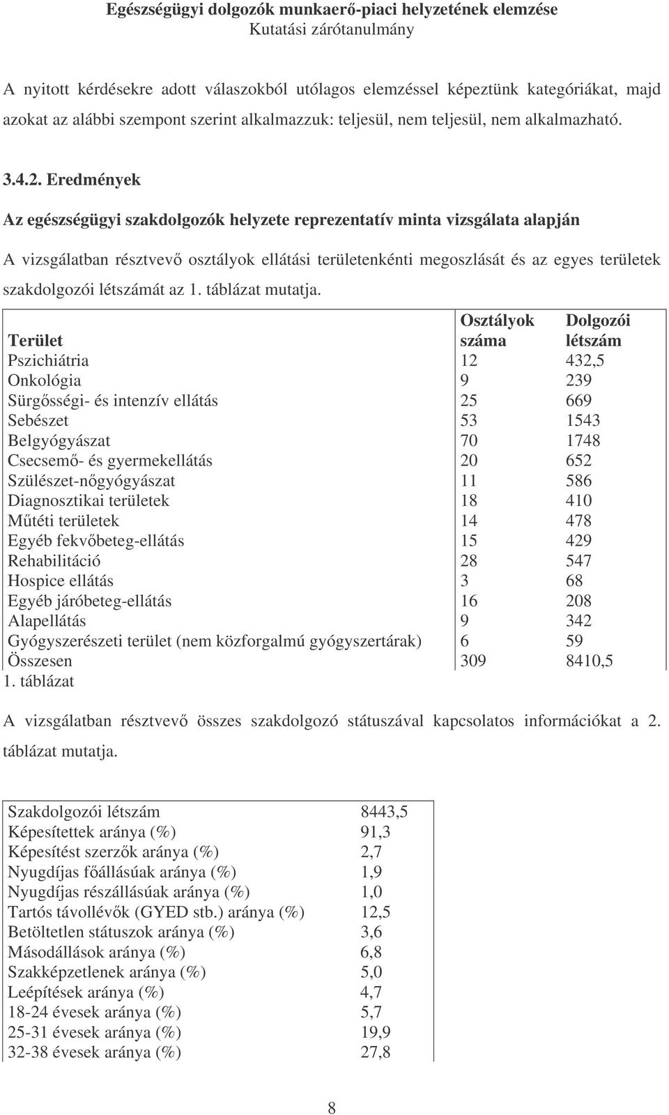létszámát az 1. táblázat mutatja.