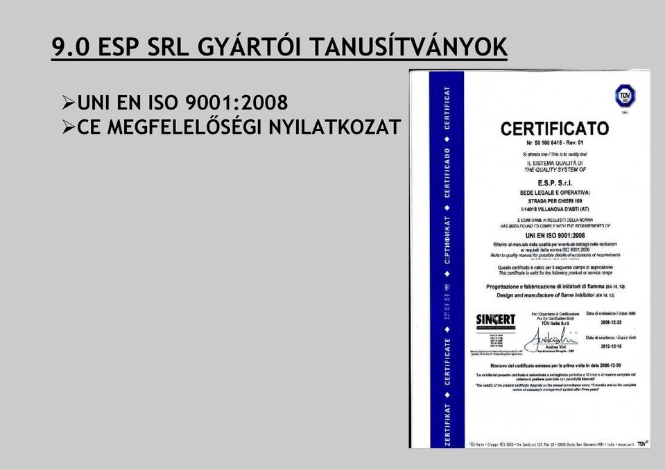 ISO 9001:2008 CE