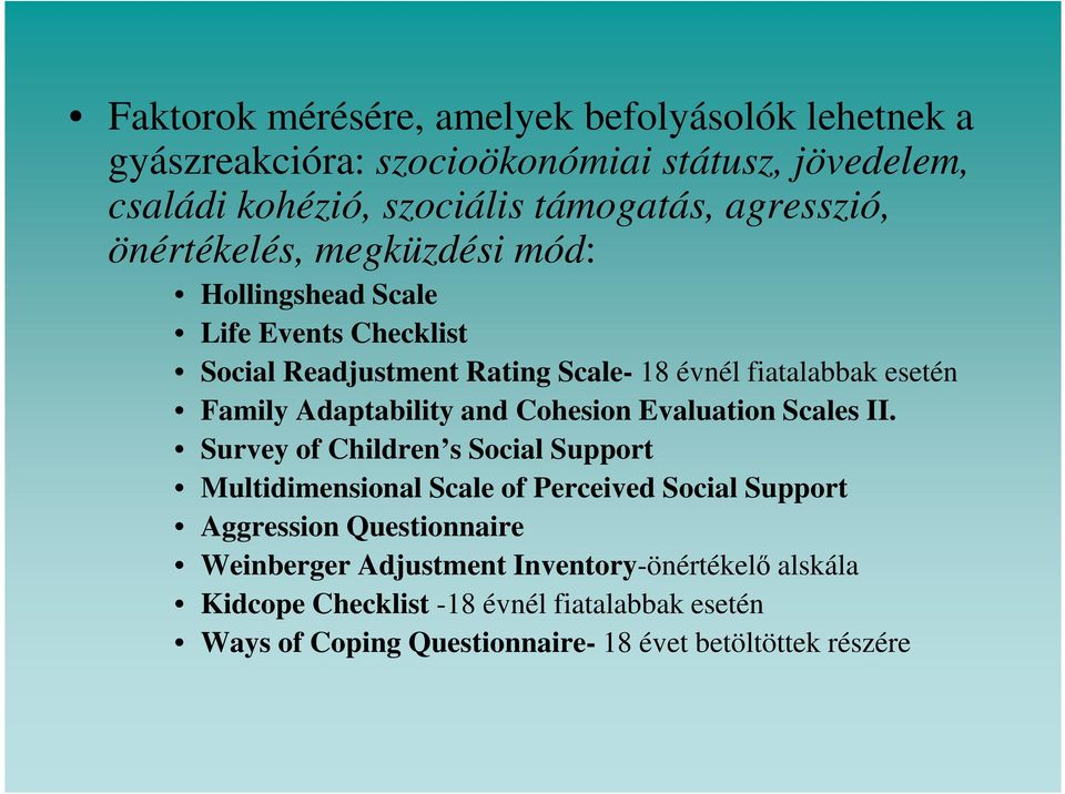 and Cohesion Evaluation Scales II.