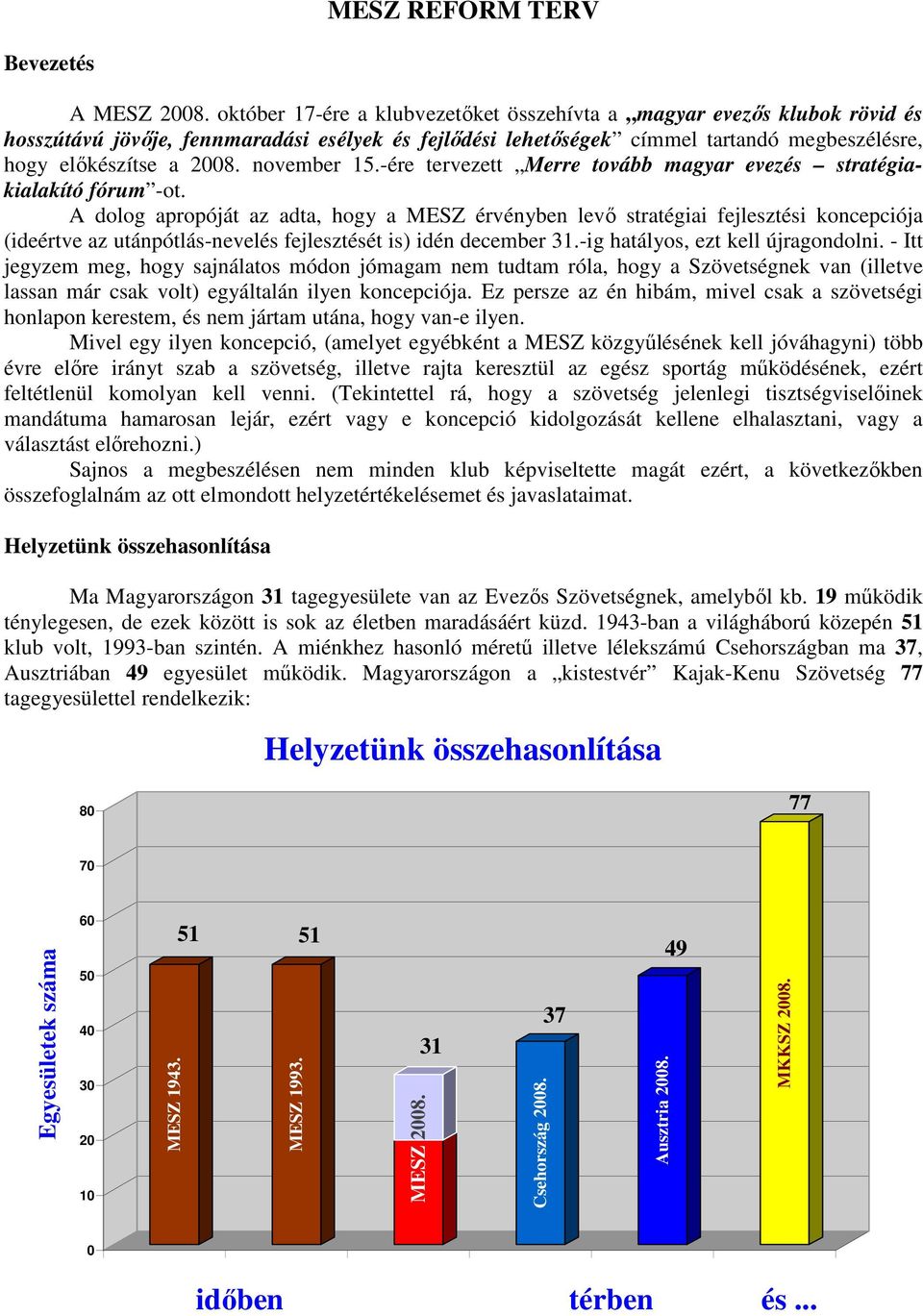 november 15.-ére tervezett Merre tovább magyar evezés stratégiakialakító fórum -ot.