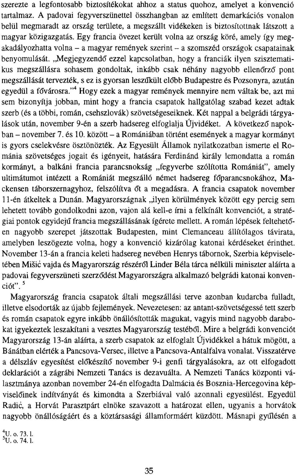 Egy francia övezet került volna az ország köré, amely így megakadályozhatta volna - a magyar remények szerint - a szomszéd országok csapatainak benyomulását.