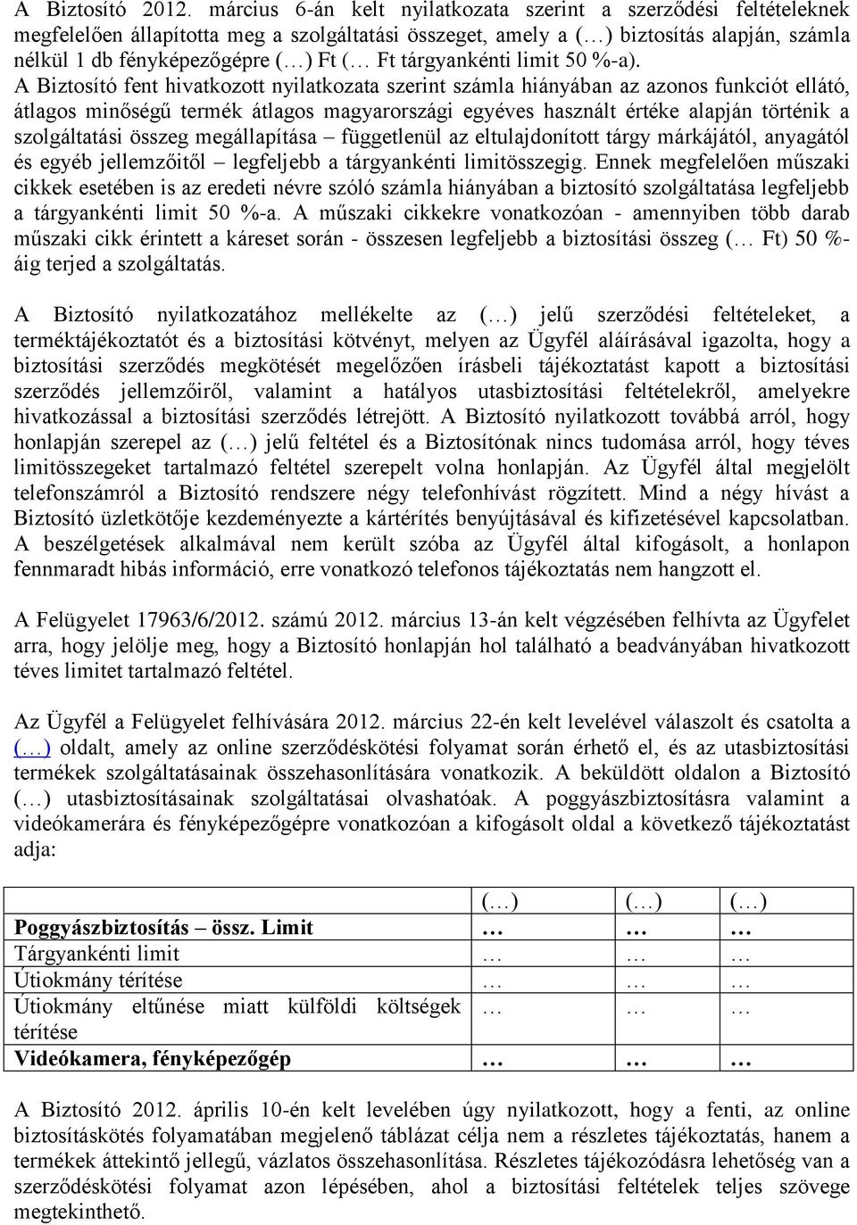 tárgyankénti limit 50 %-a).