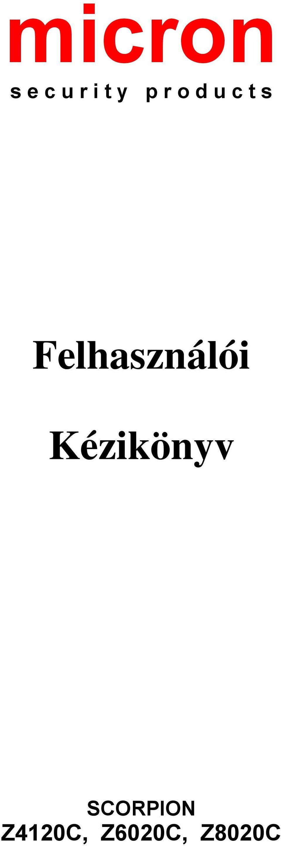 Felhasználói Kézikönyv