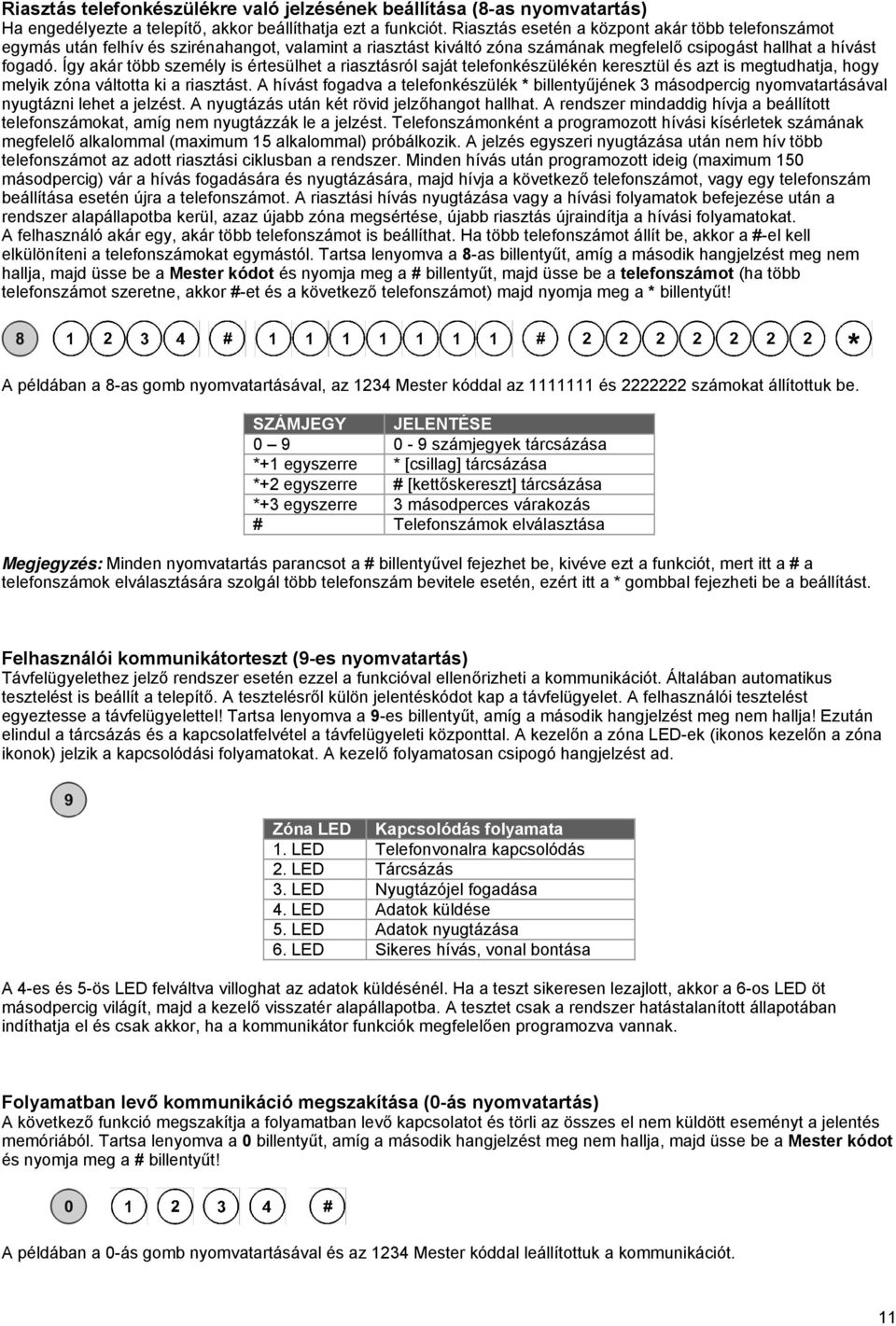 Így akár több személy is értesülhet a riasztásról saját telefonkészülékén keresztül és azt is megtudhatja, hogy melyik zóna váltotta ki a riasztást.