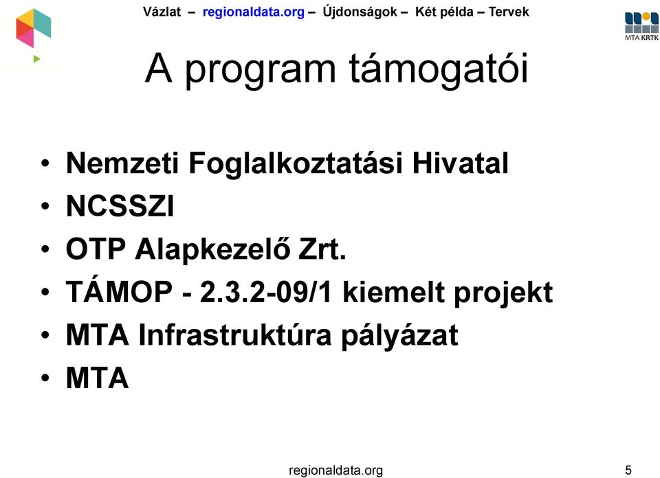 NCSSZI OTP Alapkezelő Zrt. TÁMOP - 2.3.