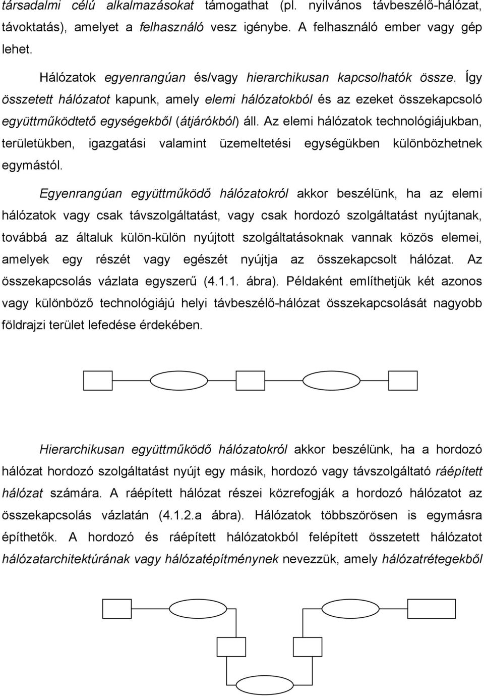 Az elemi hálózatok technológiájukban, területükben, igazgatási valamint üzemeltetési egységükben különbözhetnek egymástól.