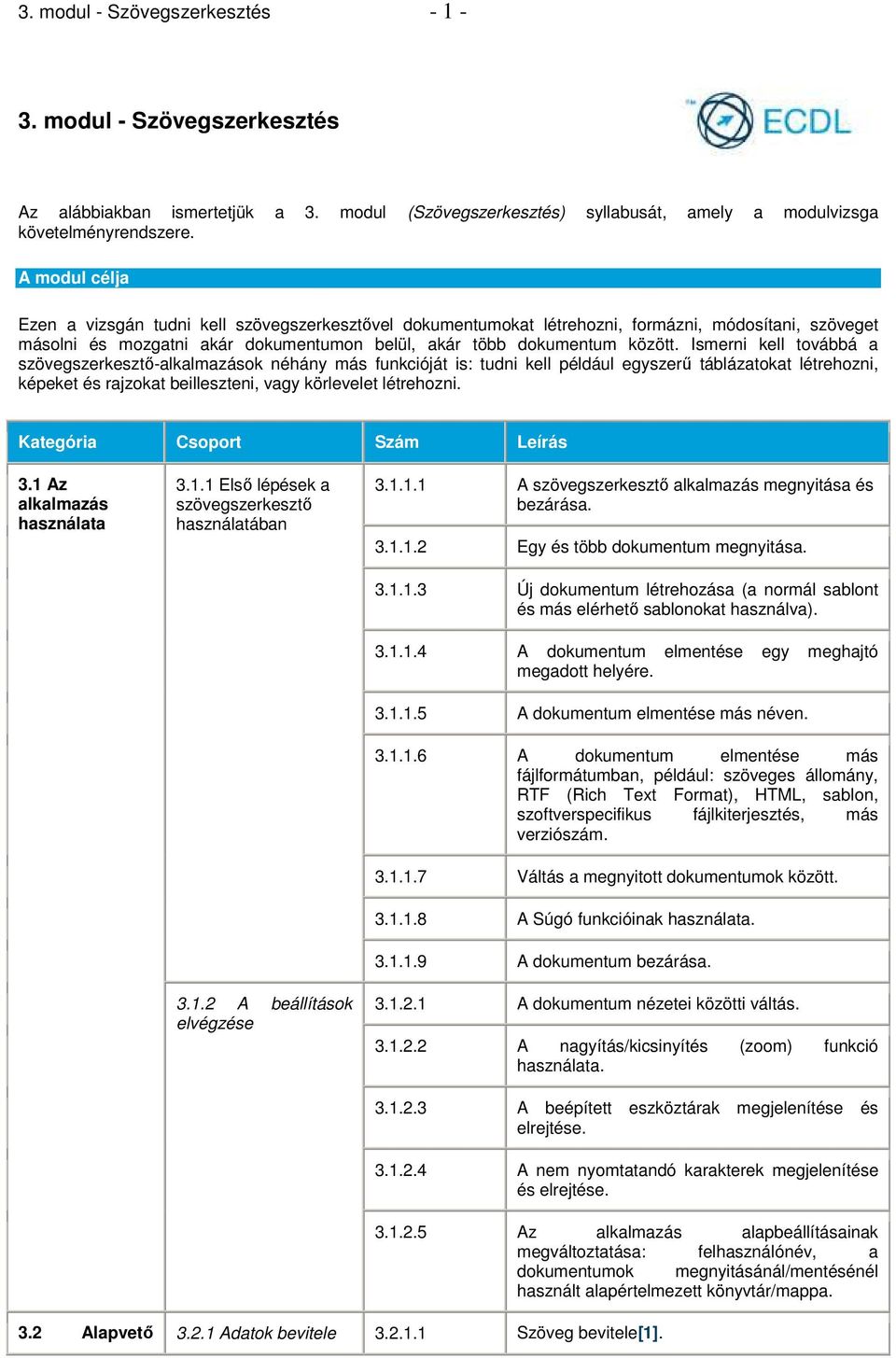 Ismerni kell továbbá a szövegszerkesztı-alkalmazások néhány más funkcióját is: tudni kell például egyszerő táblázatokat létrehozni, képeket és rajzokat beilleszteni, vagy körlevelet létrehozni. 3.