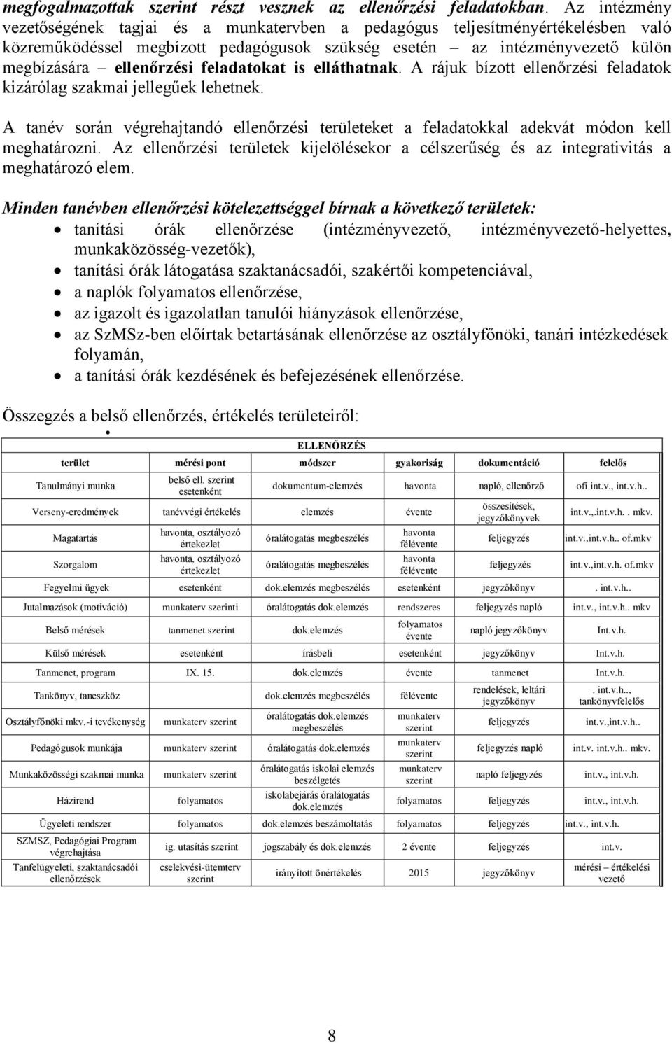 feladatokat is elláthatnak. A rájuk bízott ellenőrzési feladatok kizárólag szakmai jellegűek lehetnek.