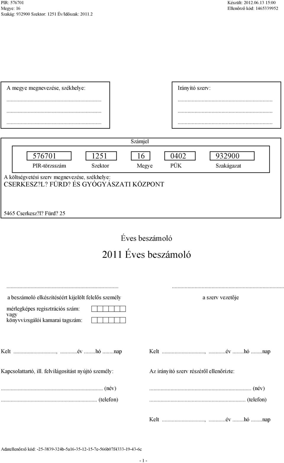 l? Fürd? 25 2011.