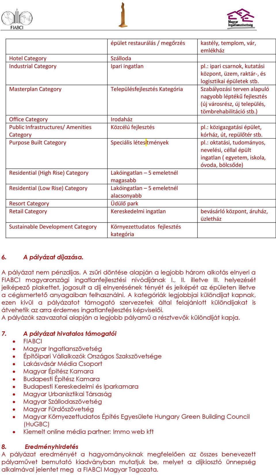 Masterplan Category Településfejlesztés Kategória Szabályozási terven alapuló nagyobb léptékű fejlesztés (új városrész, új település, tömbrehabilitáció stb.