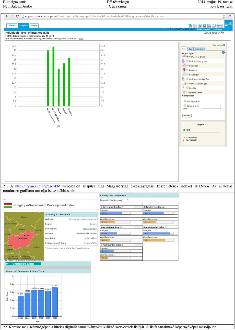 org/egovkb/ weboldalon állapítsa meg Magyarország e-közigazgatási készenlétének