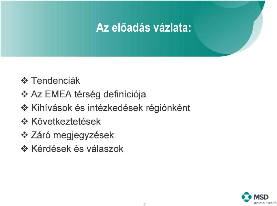 intézkedések régiónként