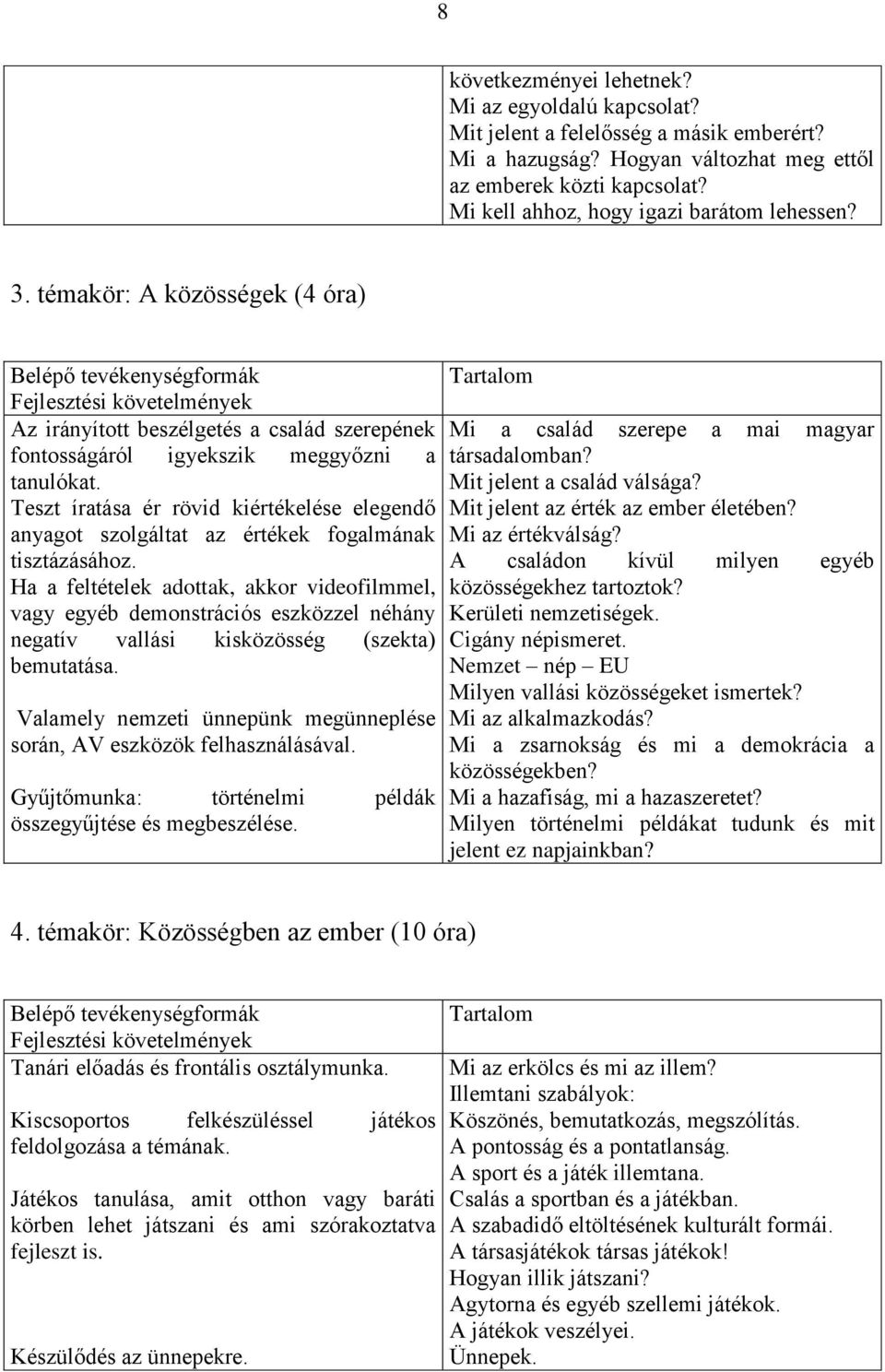 Teszt íratása ér rövid kiértékelése elegendő anyagot szolgáltat az értékek fogalmának tisztázásához.
