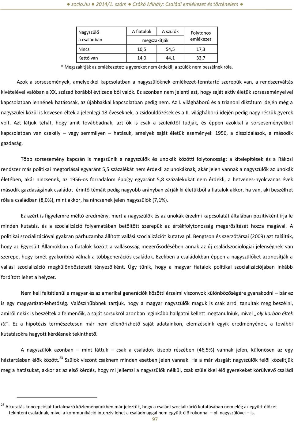Ez azonban nem jelenti azt, hogy saját aktív életük sorseseményeivel kapcsolatban lennének hatásosak, az újabbakkal kapcsolatban pedig nem. Az I.