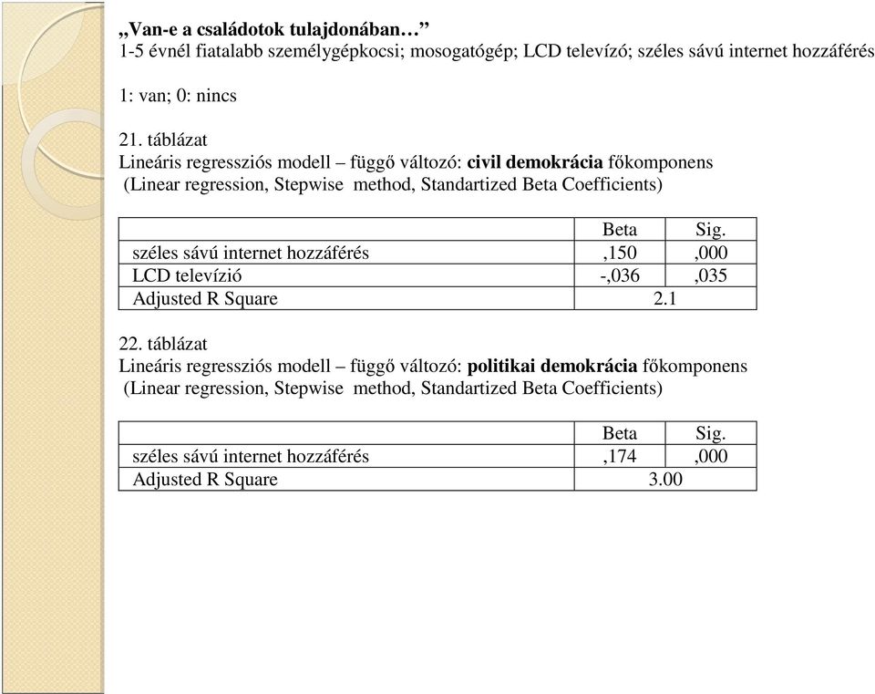 táblázat széles sávú internet hozzáférés,150,000 LCD televízió -,036,035
