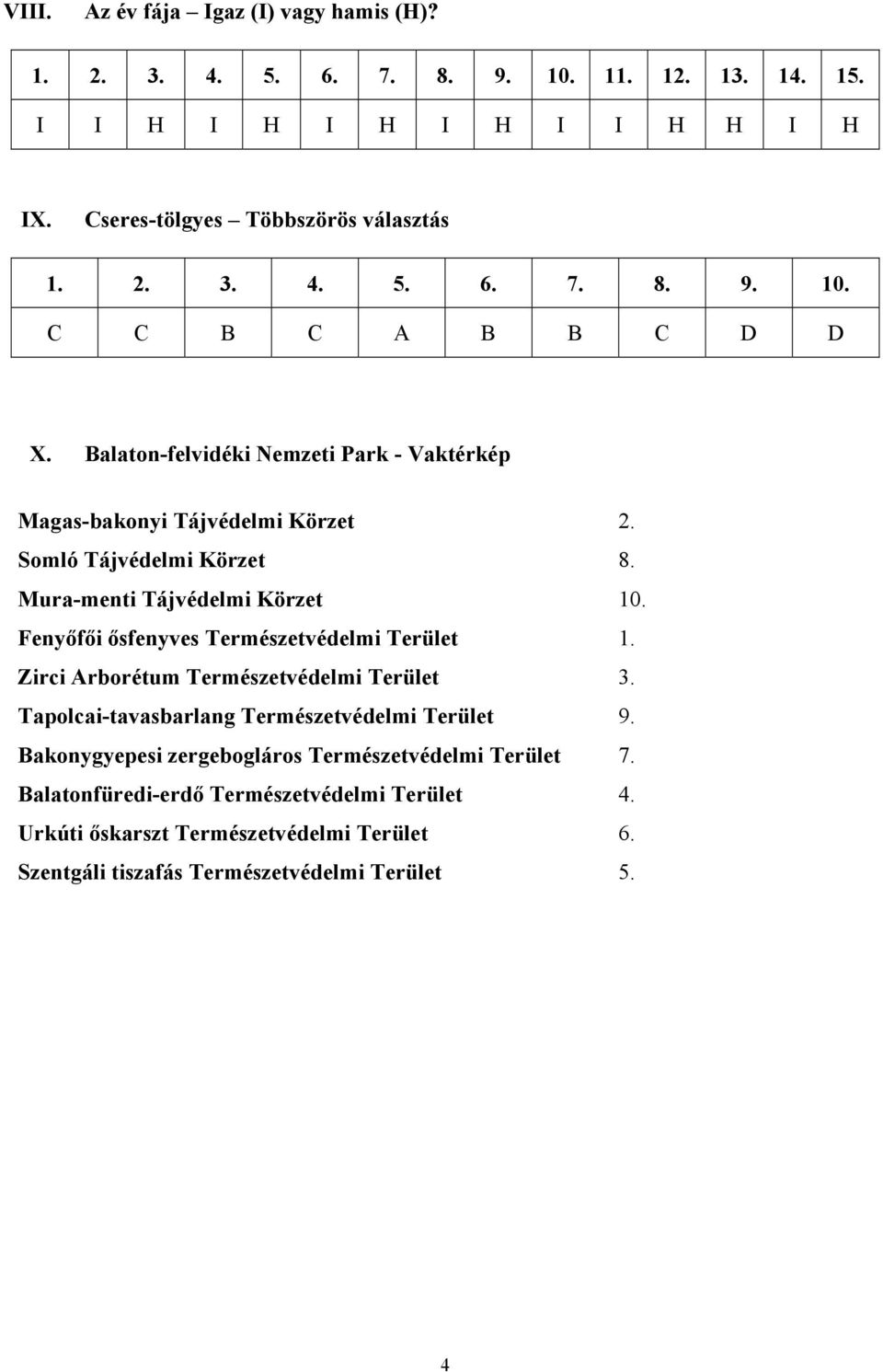 Fenyőfői ősfenyves Természetvédelmi Terület 1. Zirci Arborétum Természetvédelmi Terület 3. Tapolcai-tavasbarlang Természetvédelmi Terület 9.