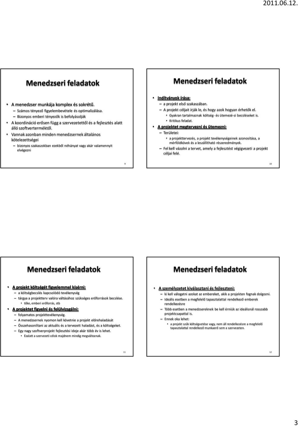 Vannak azonban minden menedzsernek általános kötelezettségei bizonyos szakaszokban ezekből néhányat vagy akár valamennyit elvégezni Indítványok írása: a projekt első szakaszában.