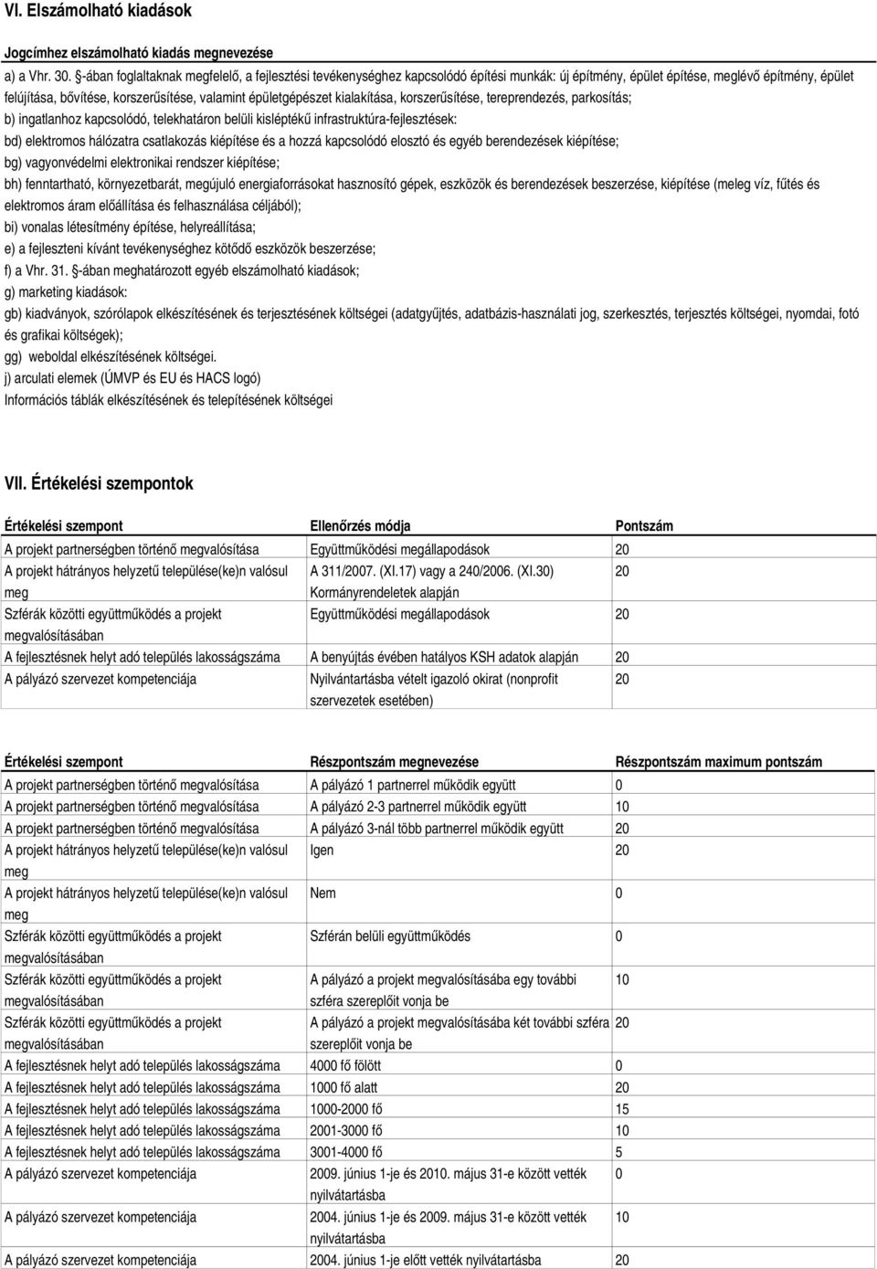épületgépészet kialakítása, korszerűsítése, tereprendezés, parkosítás; b) ingatlanhoz kapcsolódó, telekhatáron belüli kisléptékű infrastruktúra-fejlesztések: bd) elektromos hálózatra csatlakozás