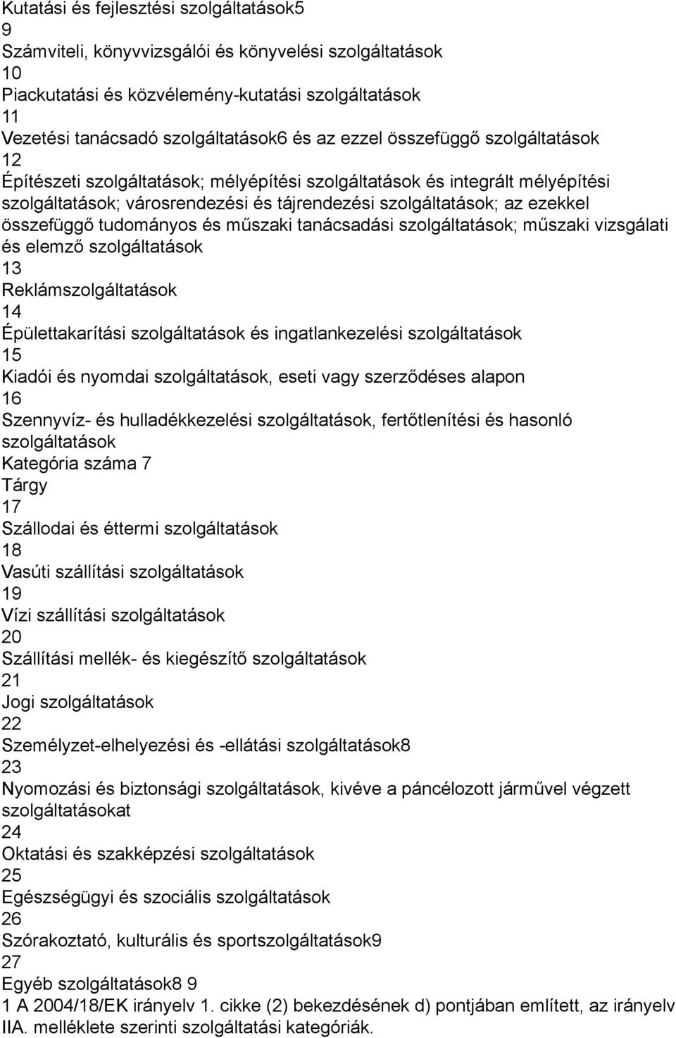 tudományos és műszaki tanácsadási szolgáltatások; műszaki vizsgálati és elemző szolgáltatások 13 Reklámszolgáltatások 14 Épülettakarítási szolgáltatások és ingatlankezelési szolgáltatások 15 Kiadói