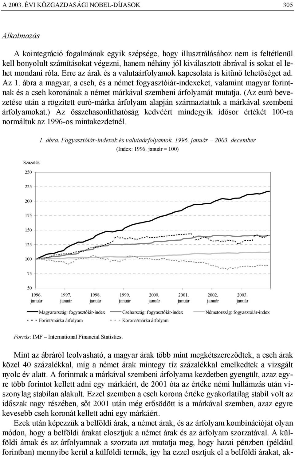 soka el le- Erre az árak és a valuaárfolyamok kapcsolaa is kiűnő leheősége ad. he mondani róla. Az 1.