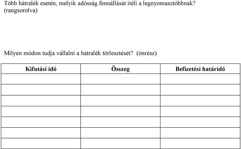 (rangsorolva) Milyen módon tudja vállalni a
