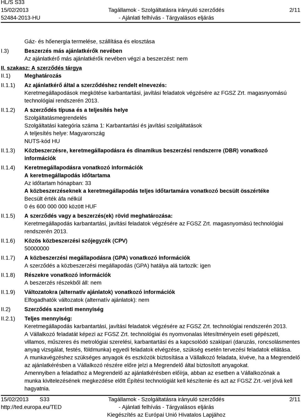 magasnyomású technológiai rendszerén 2013.