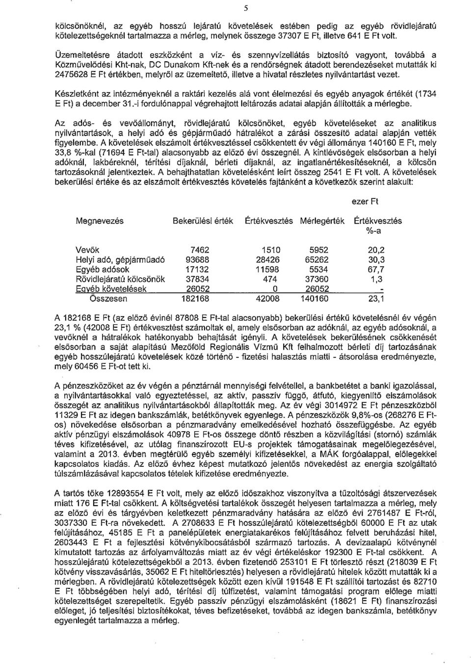 értékben, melyről az üzemeltető, illetve a hivatal részletes nyilvántartást vezet.
