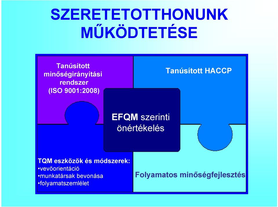 önértékelés TQM eszközök és módszerek: vevőorientáció