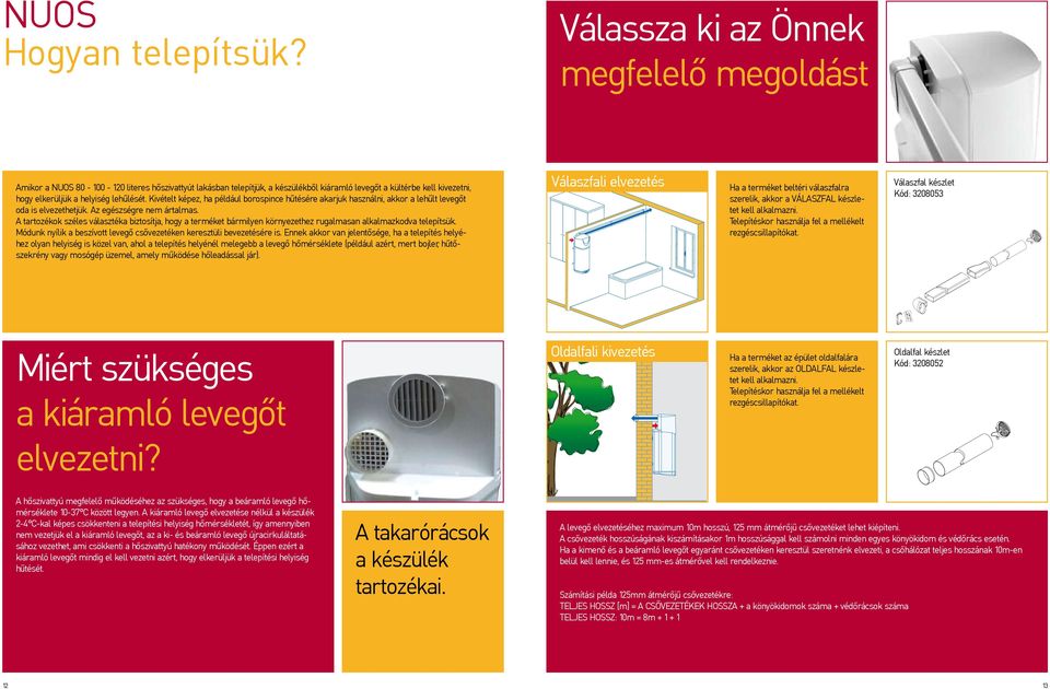Kivételt képez, ha például borospince hűtésére akarjuk használni, akkor a lehűlt levegőt oda is elvezethetjük. Az egészségre nem ártalmas.