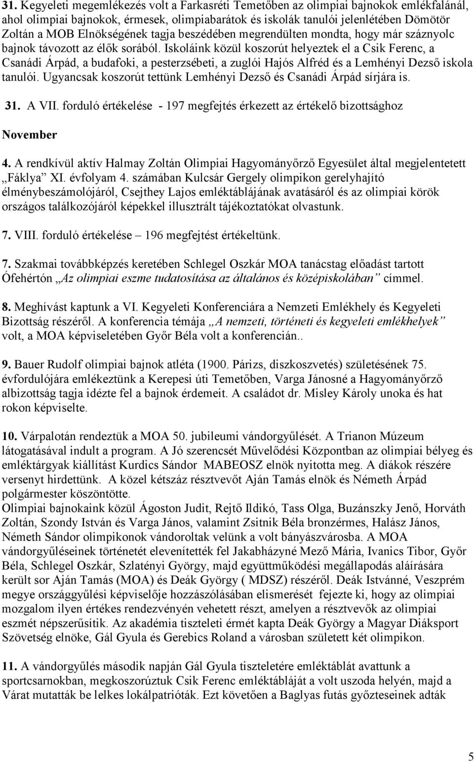 Iskoláink közül koszorút helyeztek el a Csik Ferenc, a Csanádi Árpád, a budafoki, a pesterzsébeti, a zuglói Hajós Alfréd és a Lemhényi Dezső iskola tanulói.