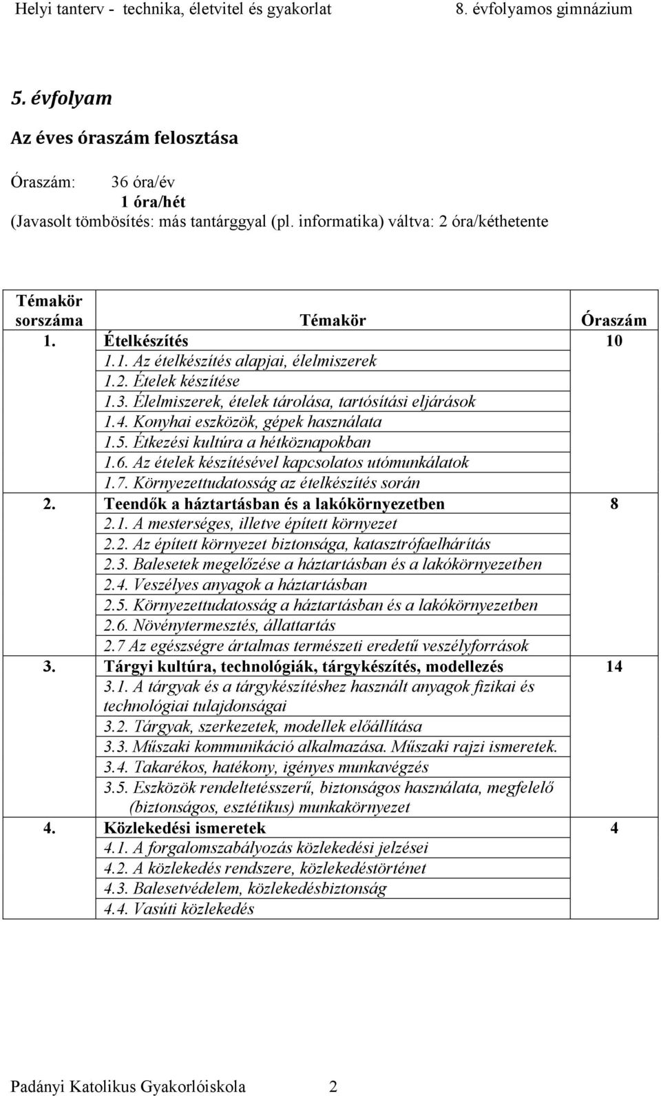 Étkezési kultúra a hétköznapokban 1.6. Az ételek készítésével kapcsolatos utómunkálatok 1.7. Környezettudatosság az ételkészítés során 2. Teendők a háztartásban és a lakókörnyezetben 8 2.1. A mesterséges, illetve épített környezet 2.