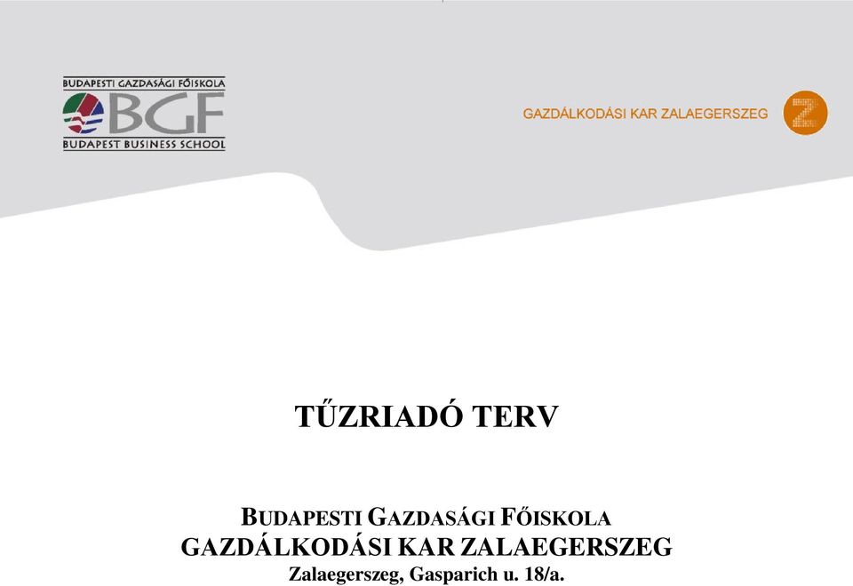 GAZDÁLKODÁSI KAR