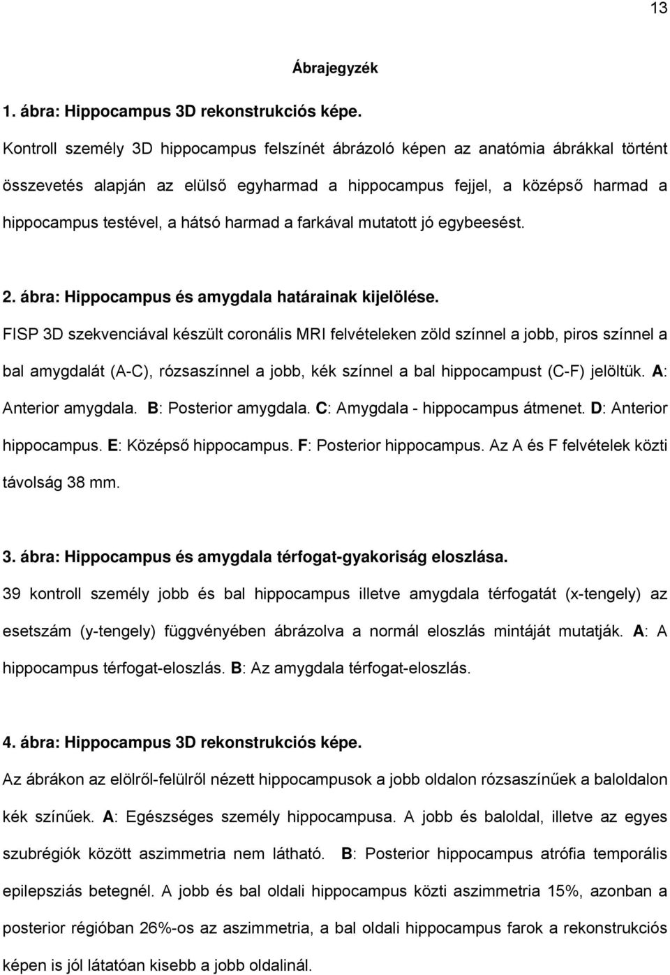 harmad a farkával mutatott jó egybeesést. 2. ábra: Hippocampus és amygdala határainak kijelölése.