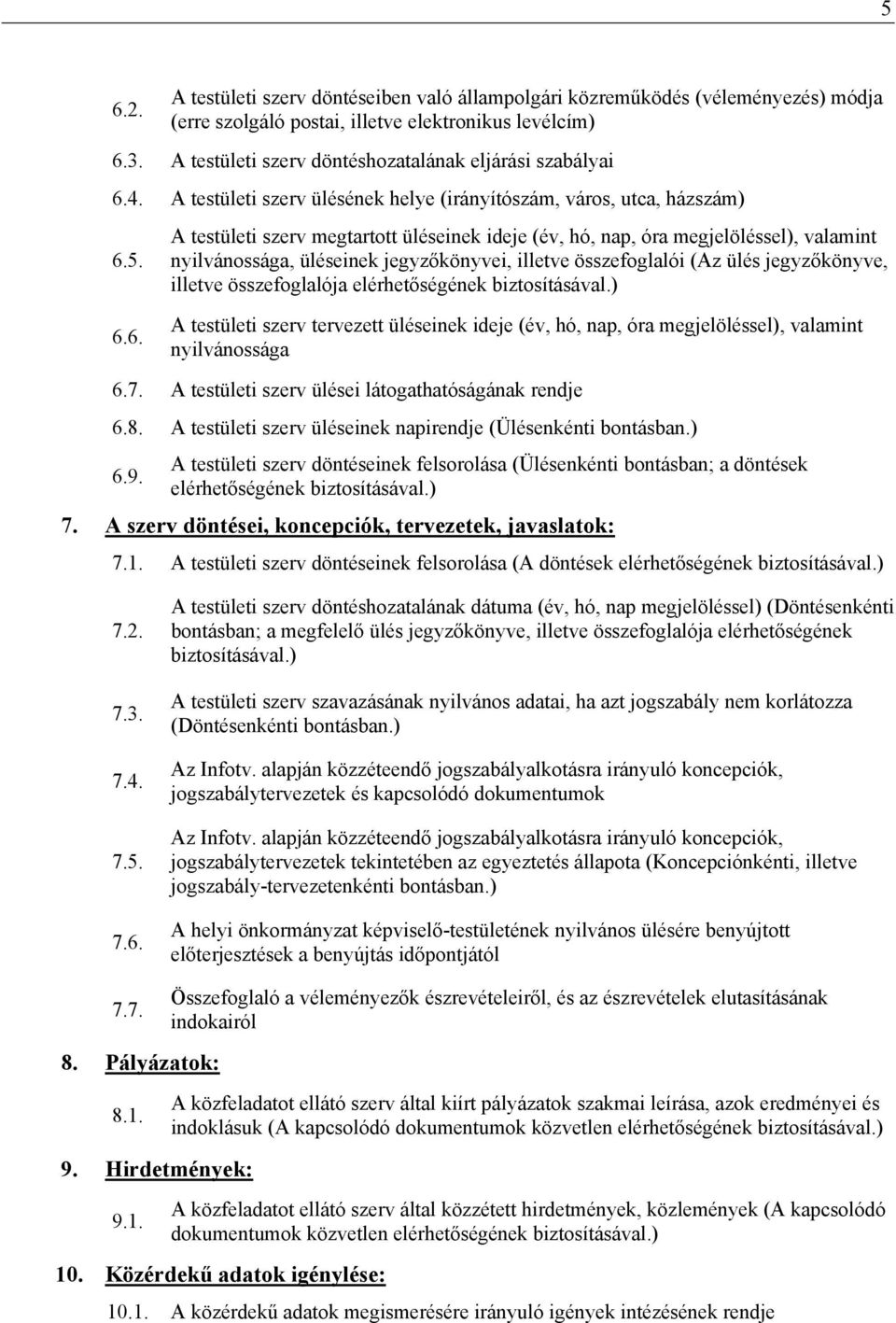 A testületi szerv megtartott üléseinek ideje (év, hó, nap, óra megjelöléssel), valamint nyilvánossága, üléseinek jegyzőkönyvei, illetve összefoglalói (Az ülés jegyzőkönyve, illetve összefoglalója