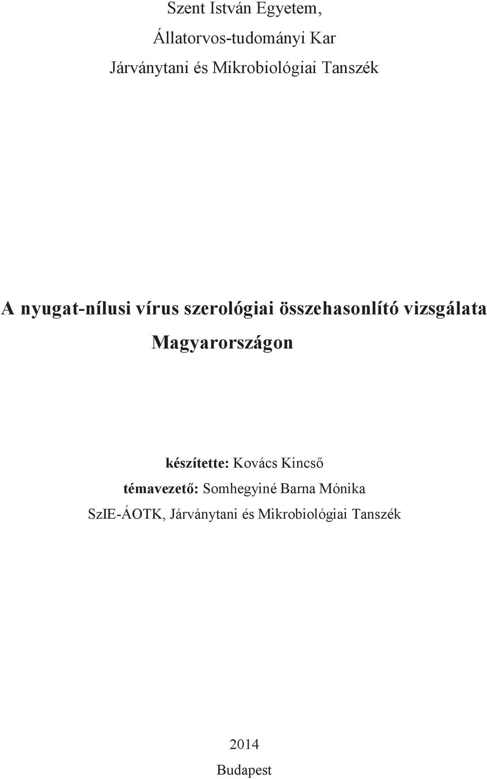 összehasonlító vizsgálata Magyarországon készítette: Kovács Kincső