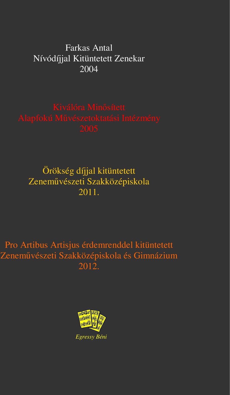 Zeneművészeti Szakközépiskola 2011.