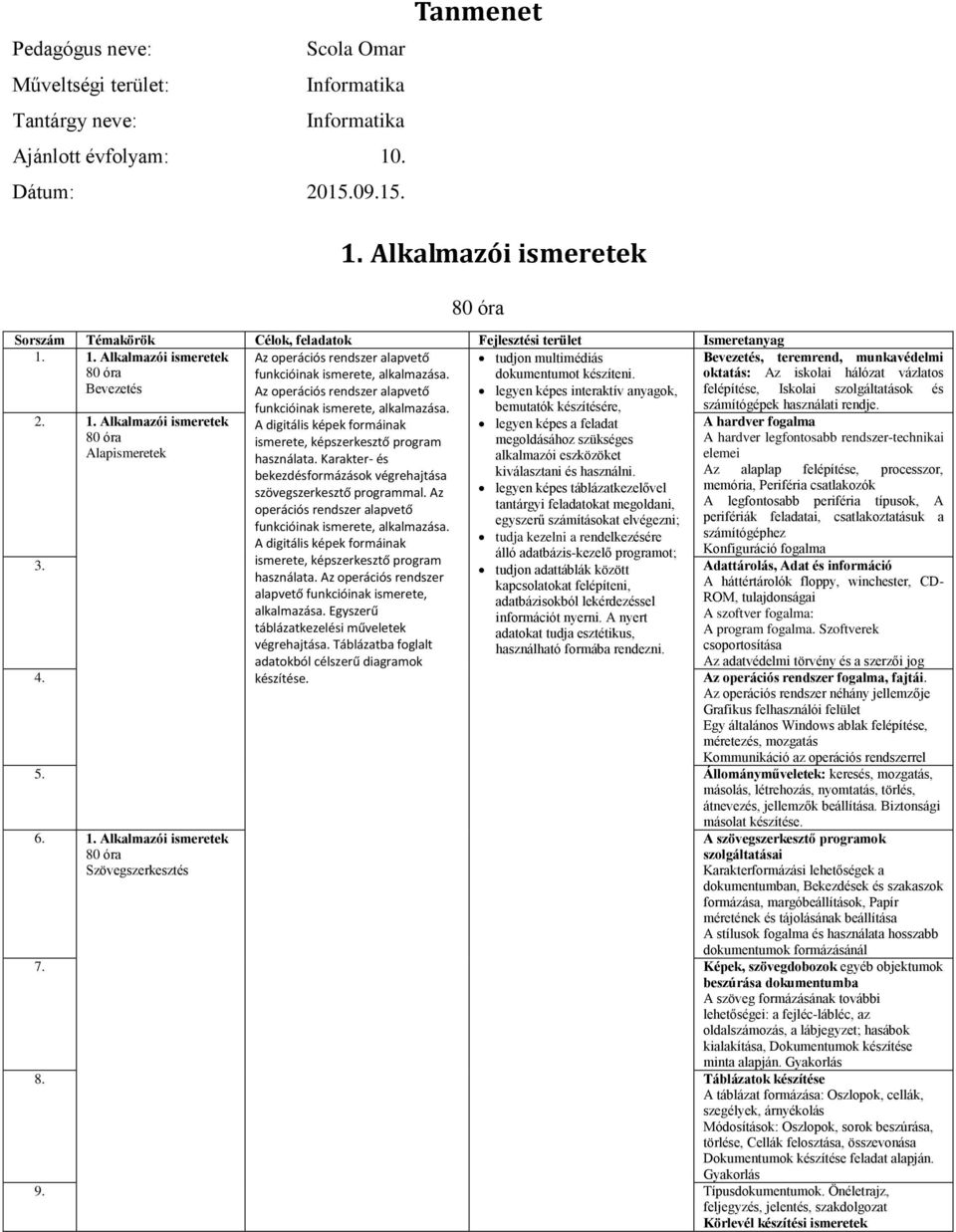 legyen képes interaktív anyagok, bemutatók készítésére, legyen képes a feladat megoldásához szükséges alkalmazói eszközöket kiválasztani és használni.