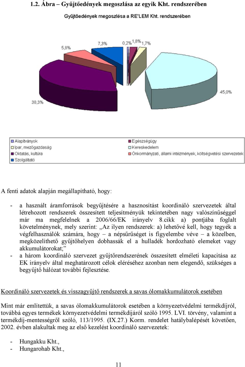 tekintetében nagy valószínűséggel már ma megfelelnek a 2006/66/EK irányelv 8.