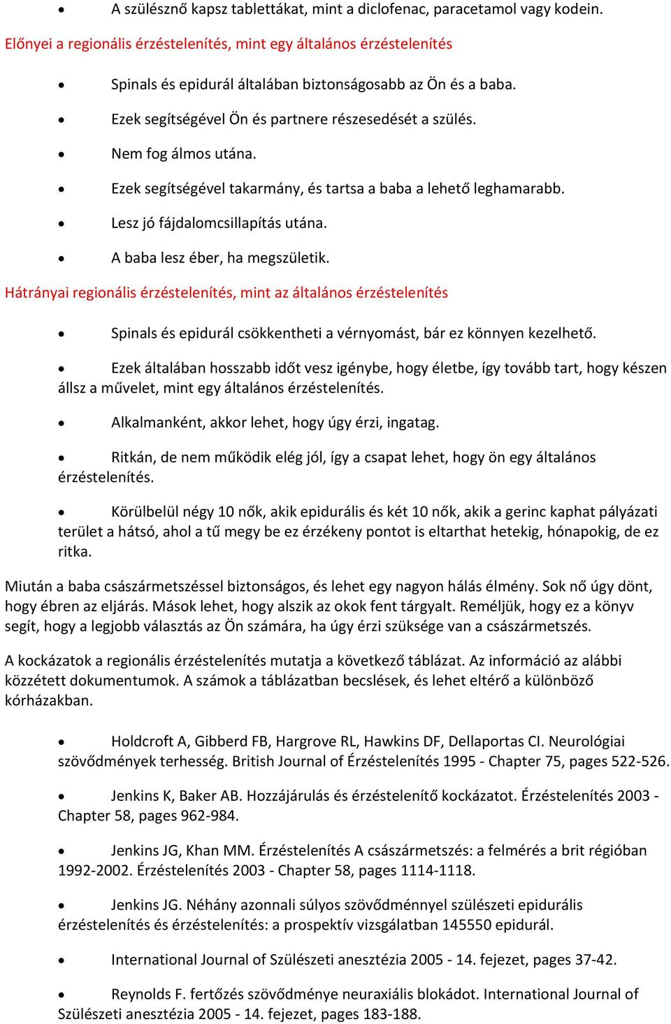 Az érzéstelenítés császármetszés - PDF Free Download