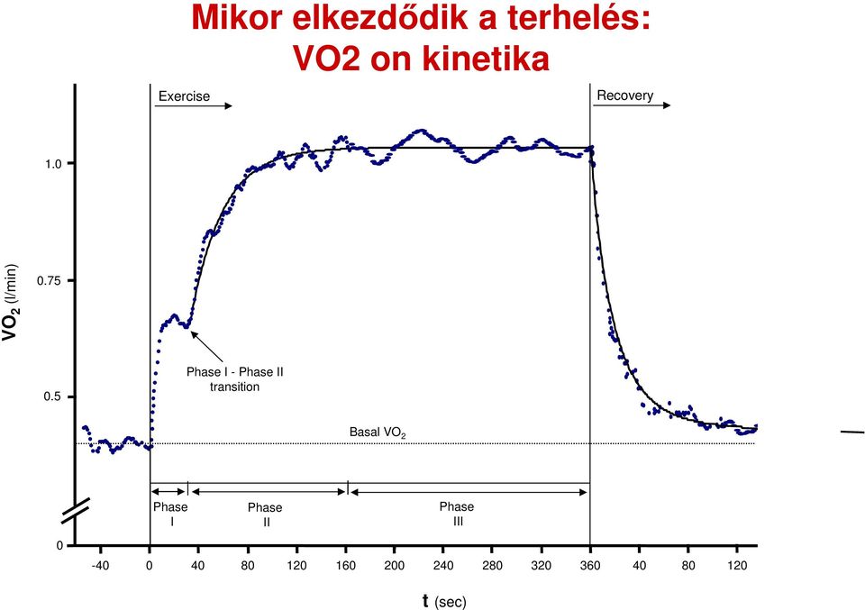 5 Phase I - Phase II transition Basal VO 2 0 Phase I