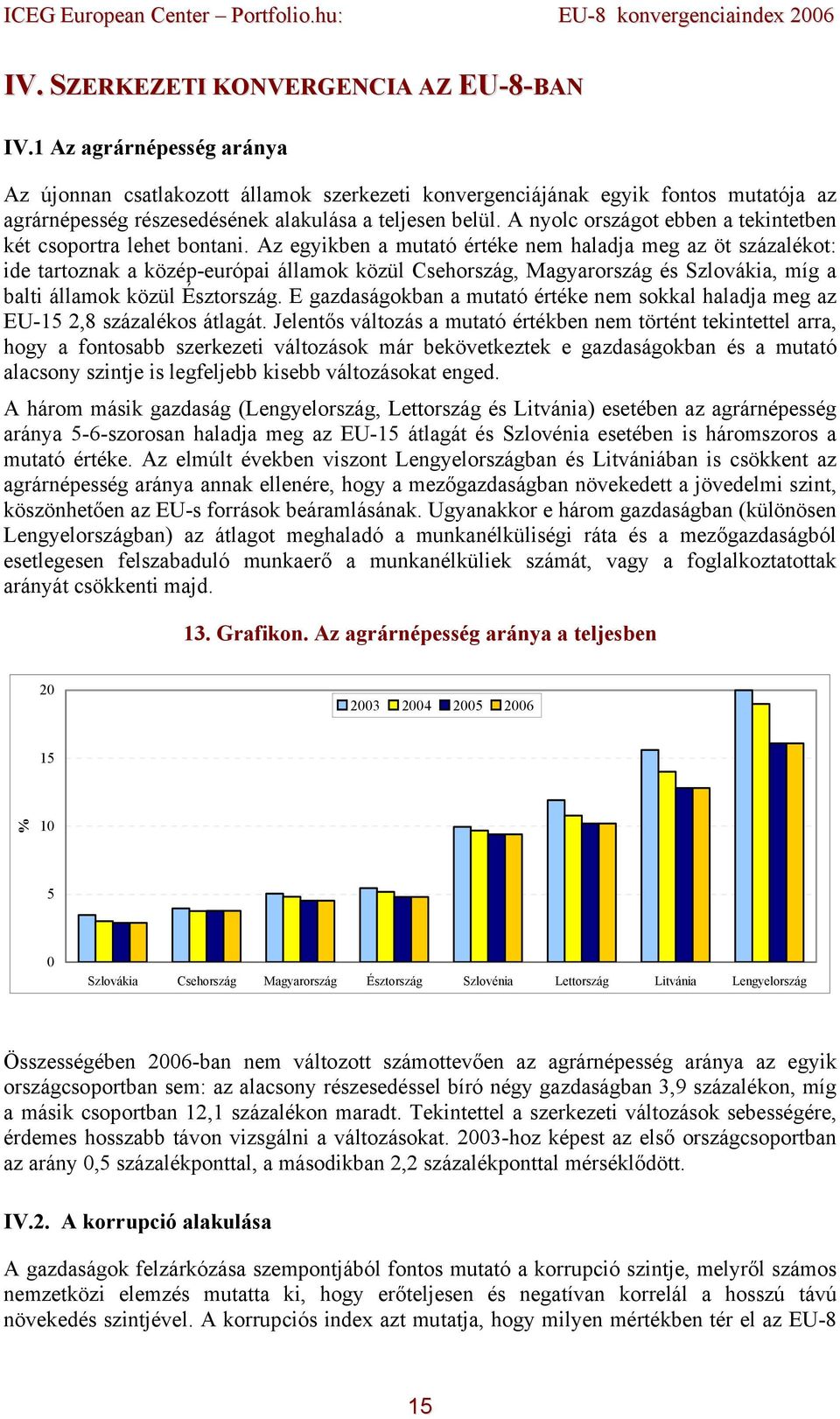 A nyolc országot ebben a tekintetben két csoportra lehet bontani.