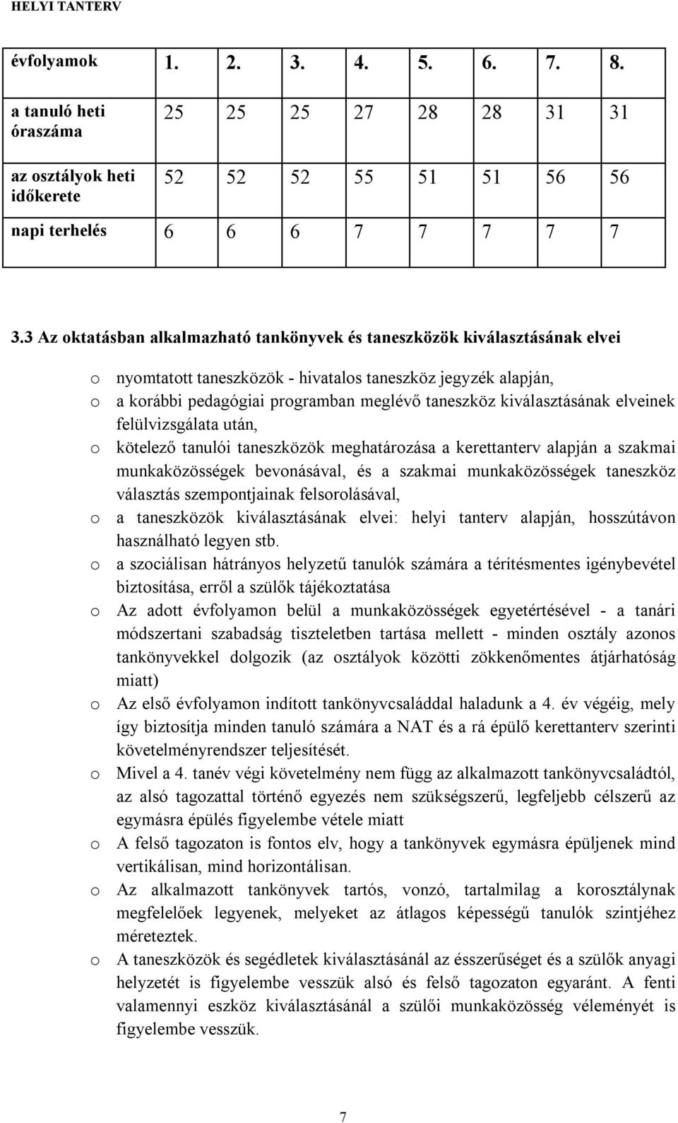 kiválasztásának elveinek felülvizsgálata után, o kötelező tanulói taneszközök meghatározása a kerettanterv alapján a szakmai munkaközösségek bevonásával, és a szakmai munkaközösségek taneszköz