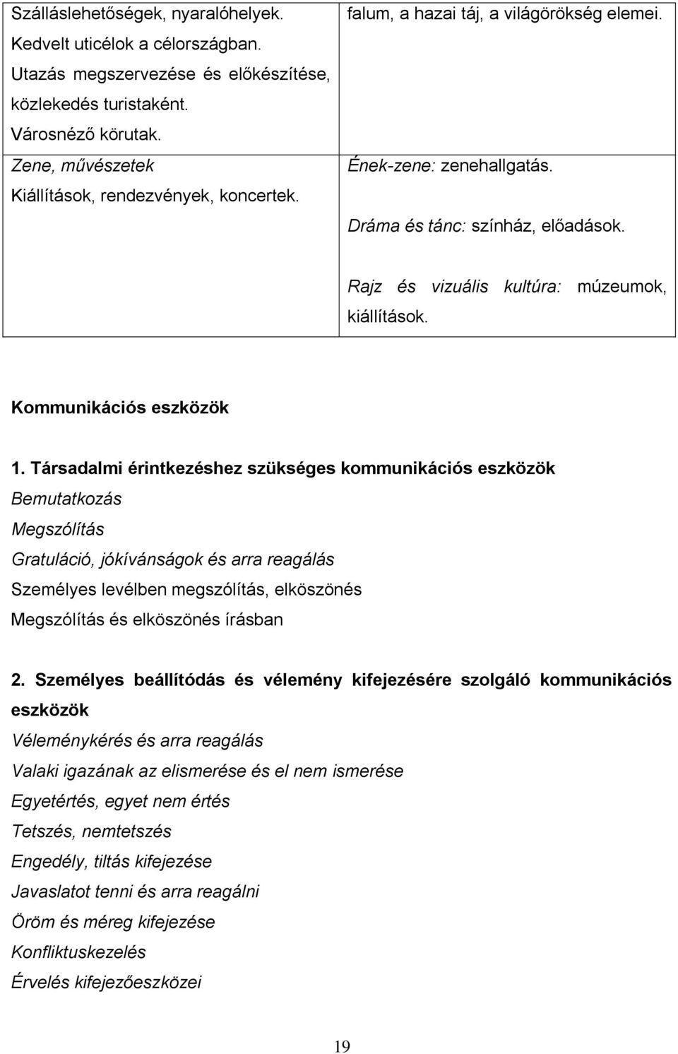 Rajz és vizuális kultúra: múzeumok, kiállítások. Kommunikációs eszközök 1.