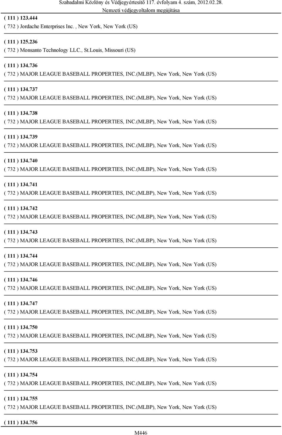 Louis, Missouri (US) ( 111 ) 134.736 ( 111 ) 134.737 ( 111 ) 134.738 ( 111 ) 134.739 ( 111 ) 134.740 ( 111 ) 134.