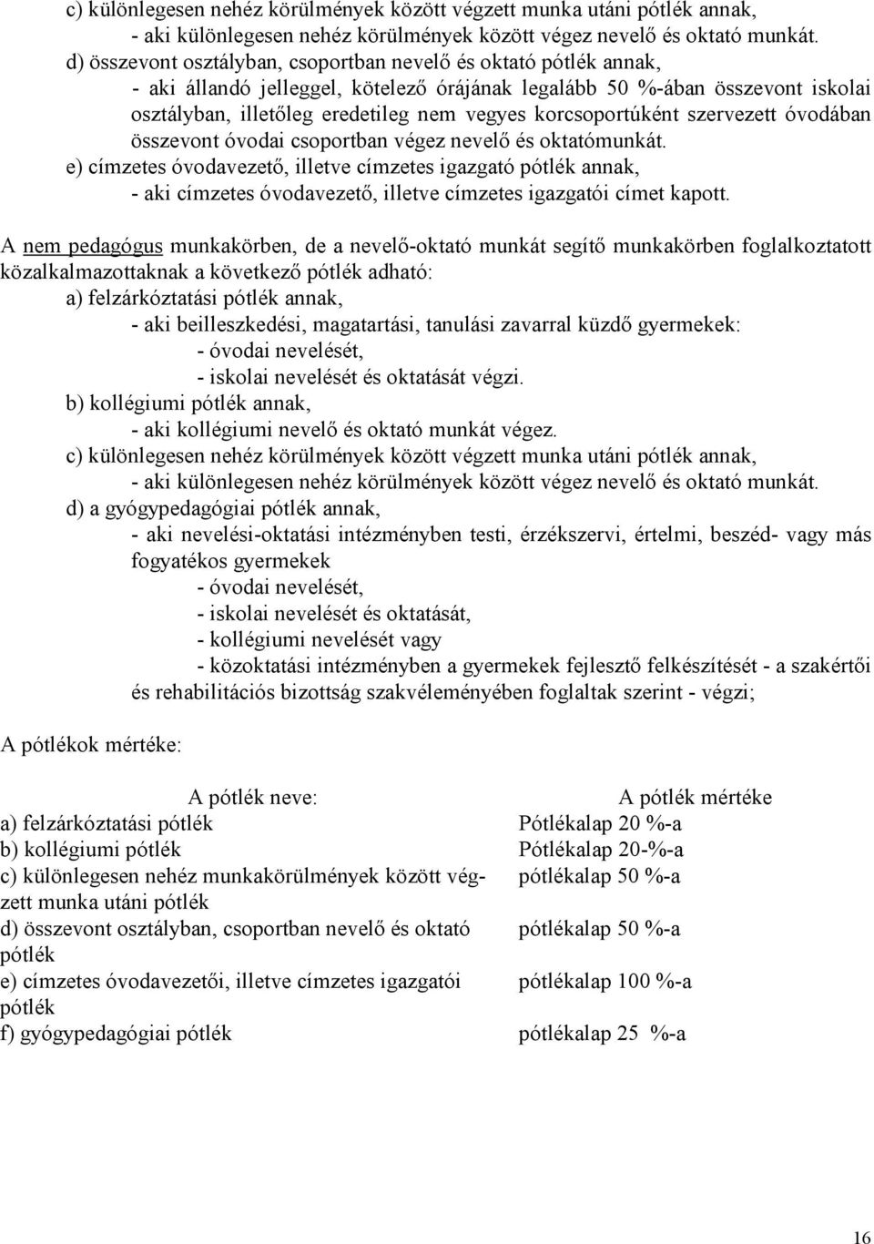 korcsoportúként szervezett óvodában összevont óvodai csoportban végez nevelı és oktatómunkát.